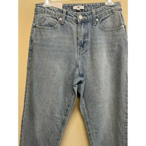 BP Mom Jeans Sz 27 High Waist Ankle Light Wash Denim NEW - Picture 2 of 6